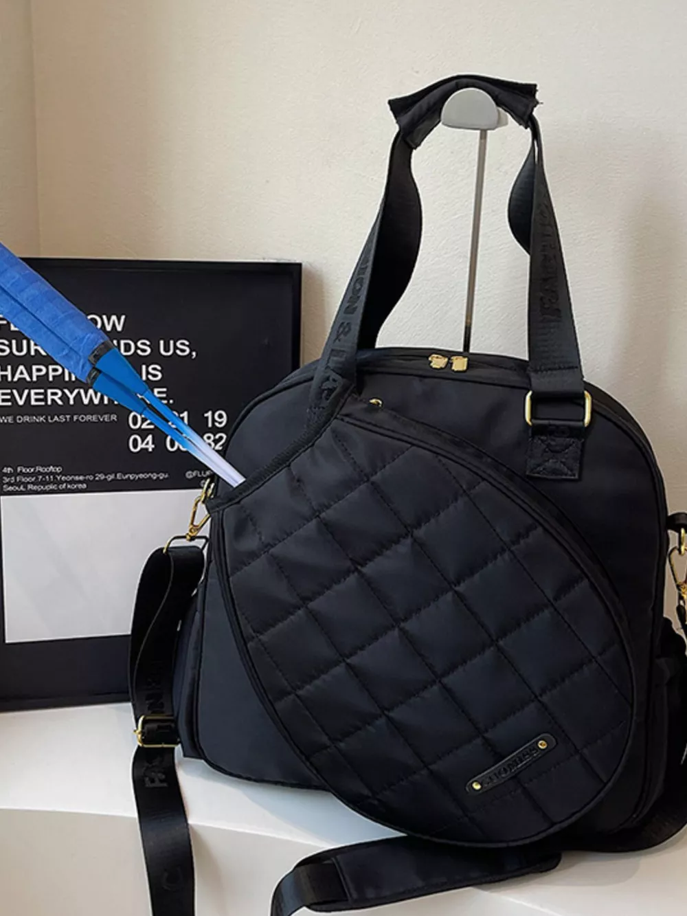 Quilted Badminton Racket Shoulder Bag, image 2