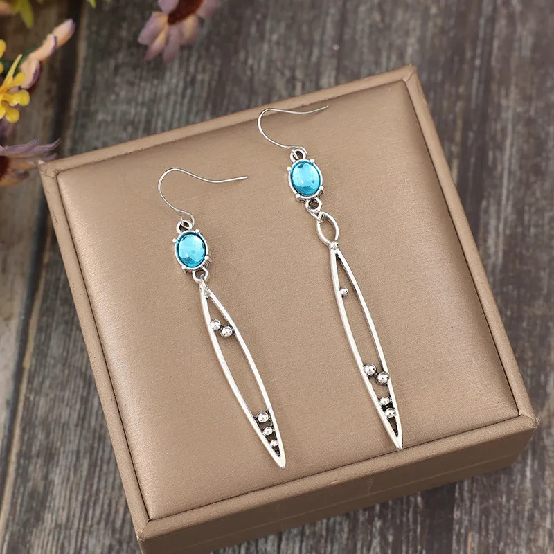 Alloy Rhinestone Asymmetric Earrings, image 4