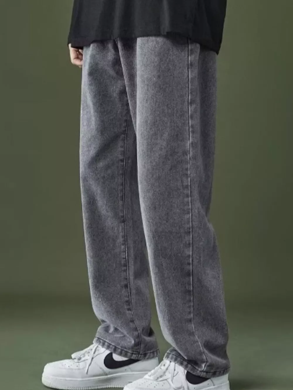 Men's Full Size Wash Wide Leg Jeans Plus Size, image 4