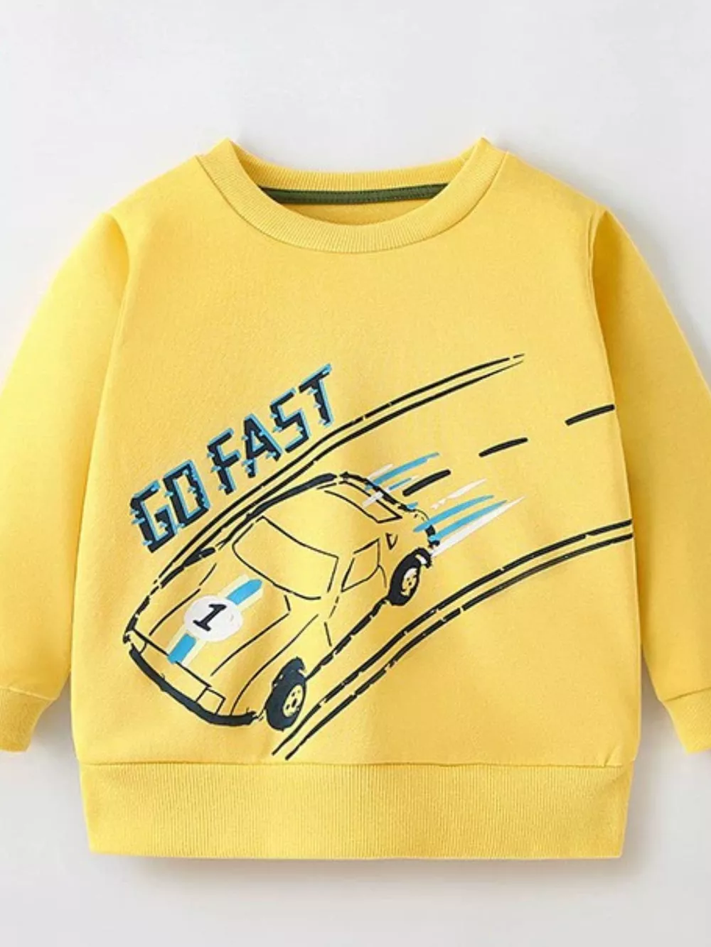 Children's Colorful Car Crew Neck Sweatshirt, image 3