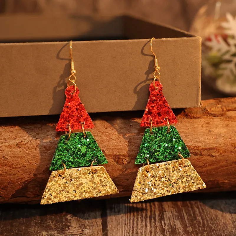 PU Leather Sequin Earrings, image 3