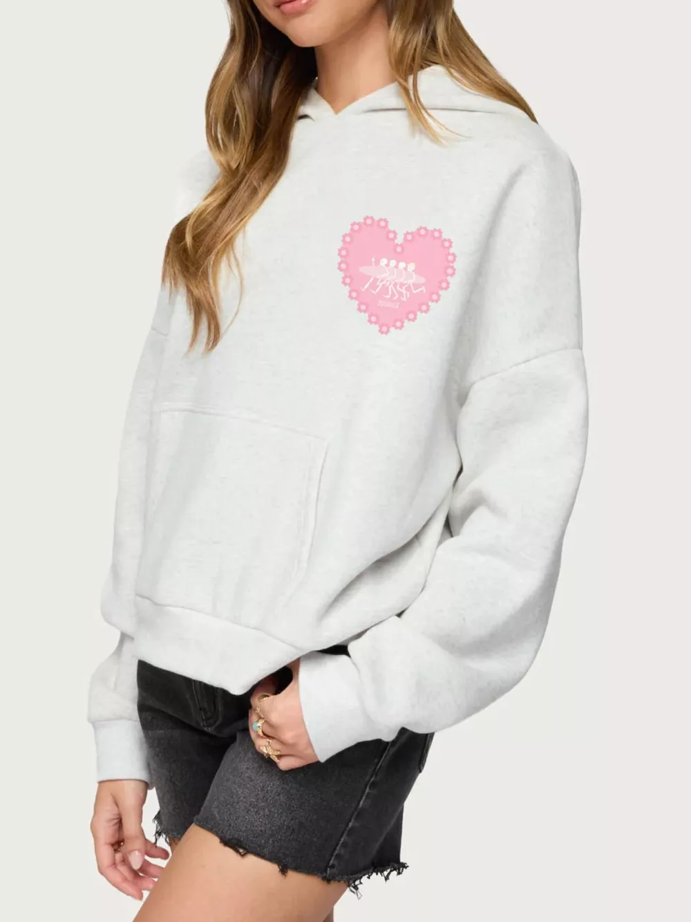 Drop Shoulder Graphic Hoodie with Kangaroo Pocket, image 10