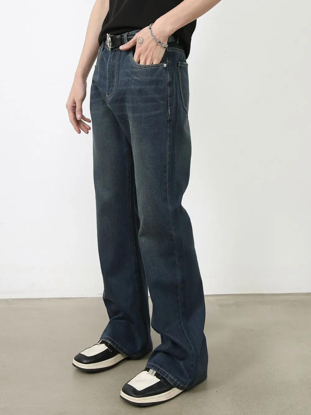 Men's Bootcut Jeans with Pockets, image 4