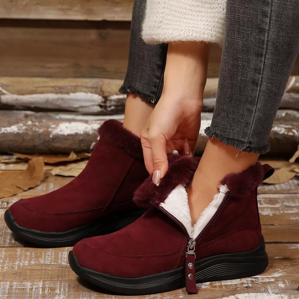 Round Toe Side Zip Boots, image 5