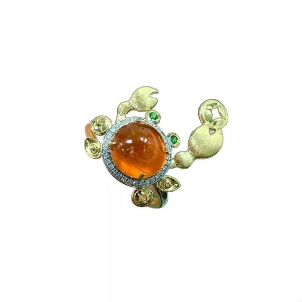 18K Gold-Plated Crab Ring, image 5