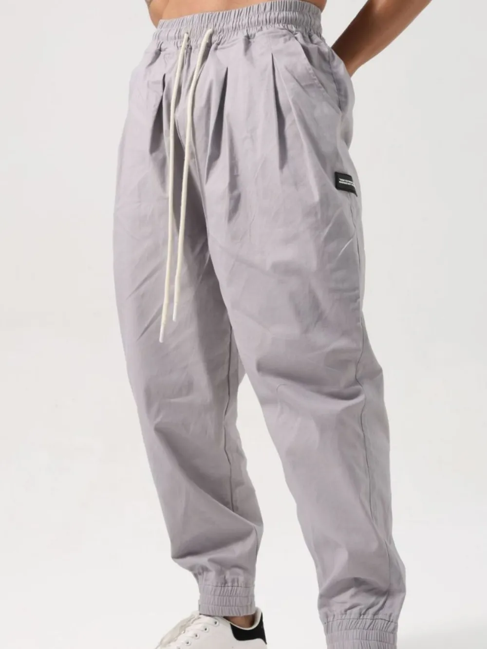 Men's Plus Size Drawstring Pocketed Active Pants, image 2