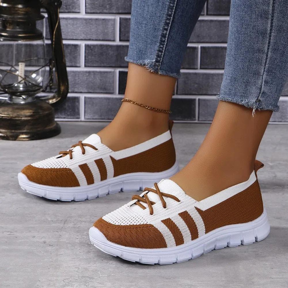 Mesh Contrast Flat Slip-Ons, image 7