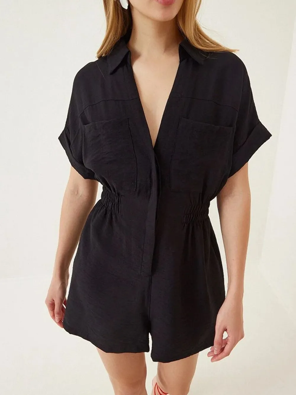 Johnny Collar Short Sleeve Romper, image 12