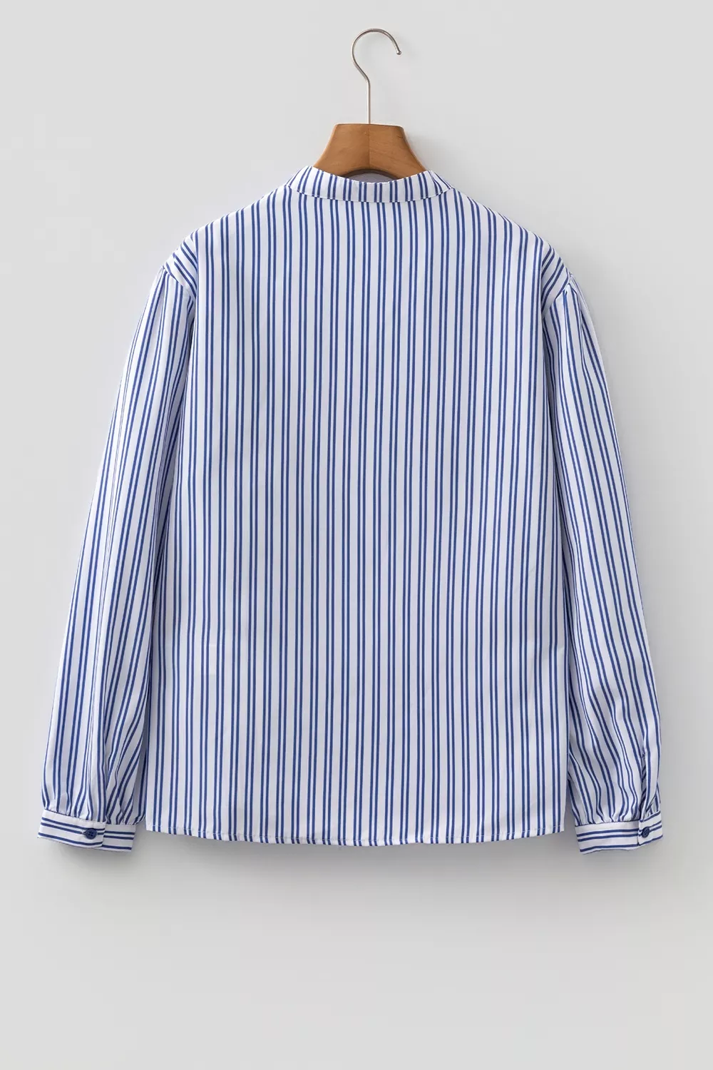 Stripe Embroidered Detail Button Front Long Sleeve Shirt, image 5