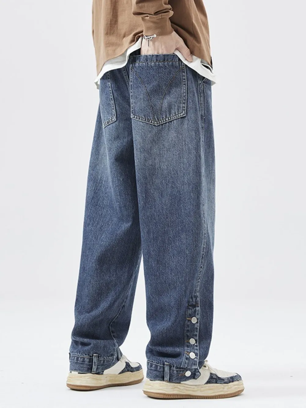 Men's Full Size Wide Leg Relaxed Fit Jeans Plus size, image 6