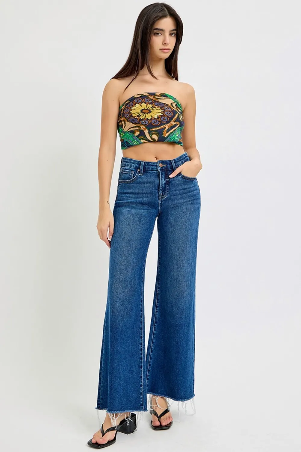 Tummy Control High Rise Wide Leg Jeans, image 6