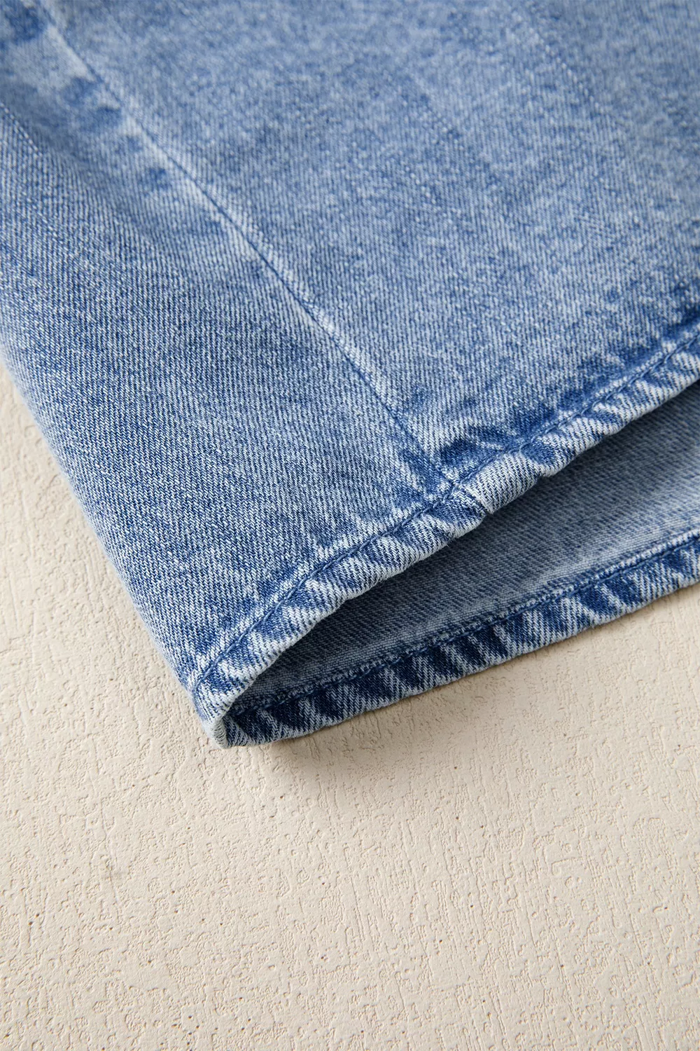Puff Sleeve V Neck Ruffled Loose Denim Mini Dress, image 12