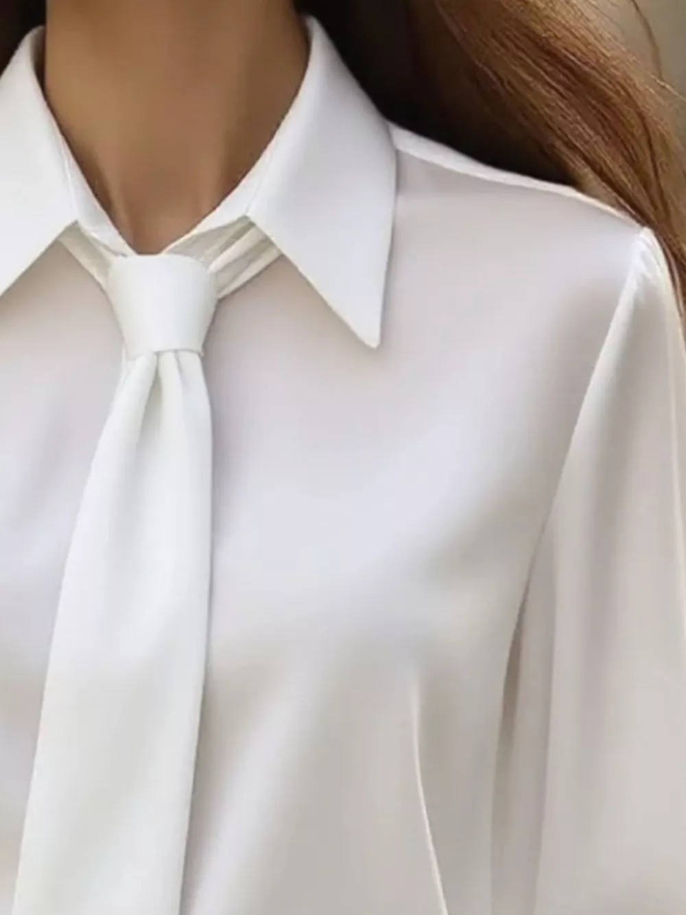Tie-Neck Long Sleeve Blouse, image 8