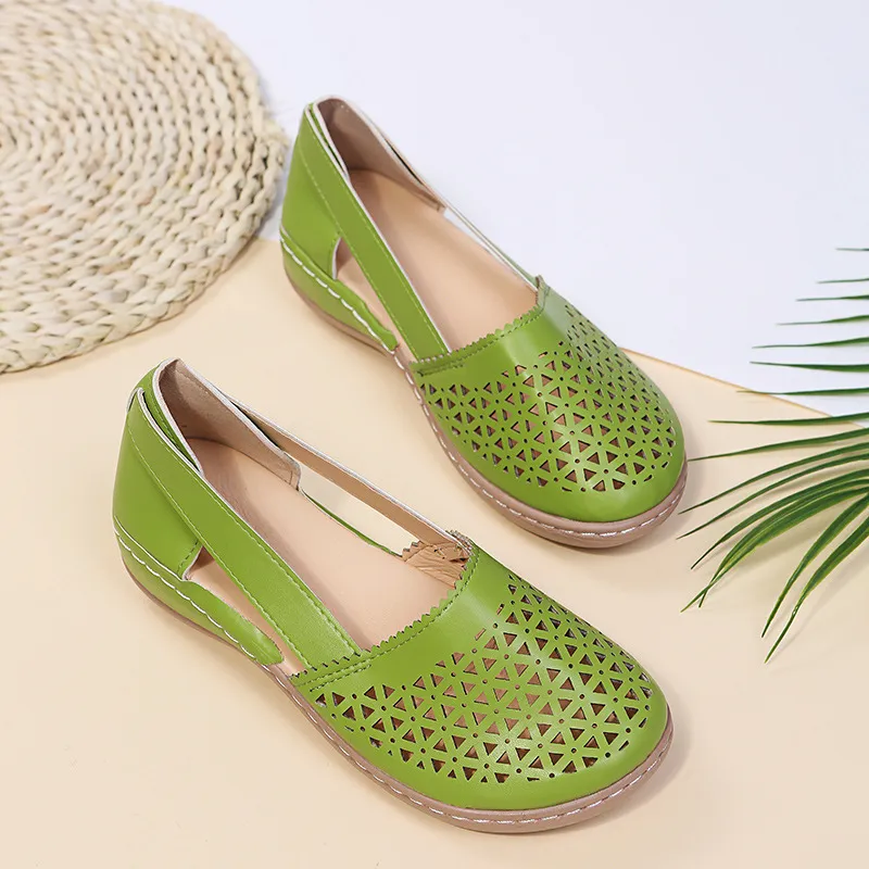 Cutout Round Toe Slip-Ons, image 5