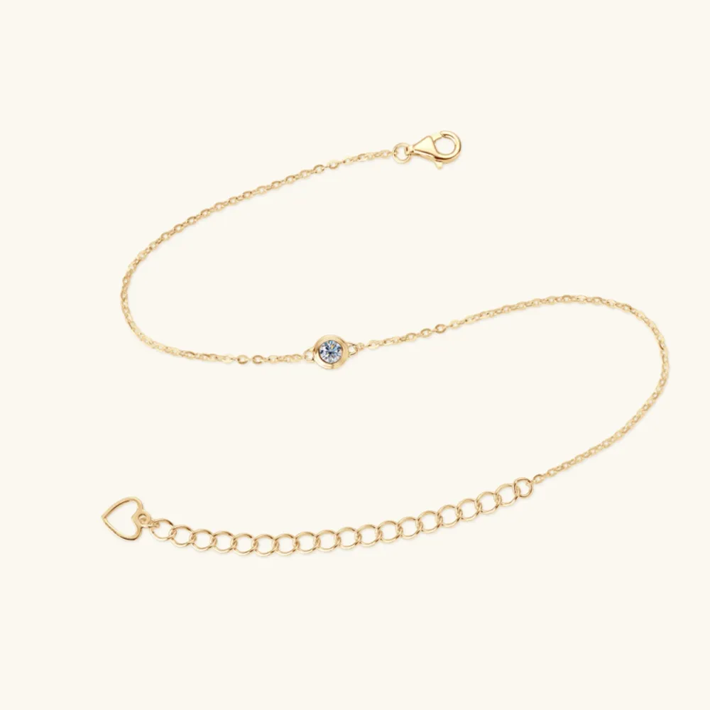 Inlaid Moissanite 925 Sterling Silver Bracelet, image 3