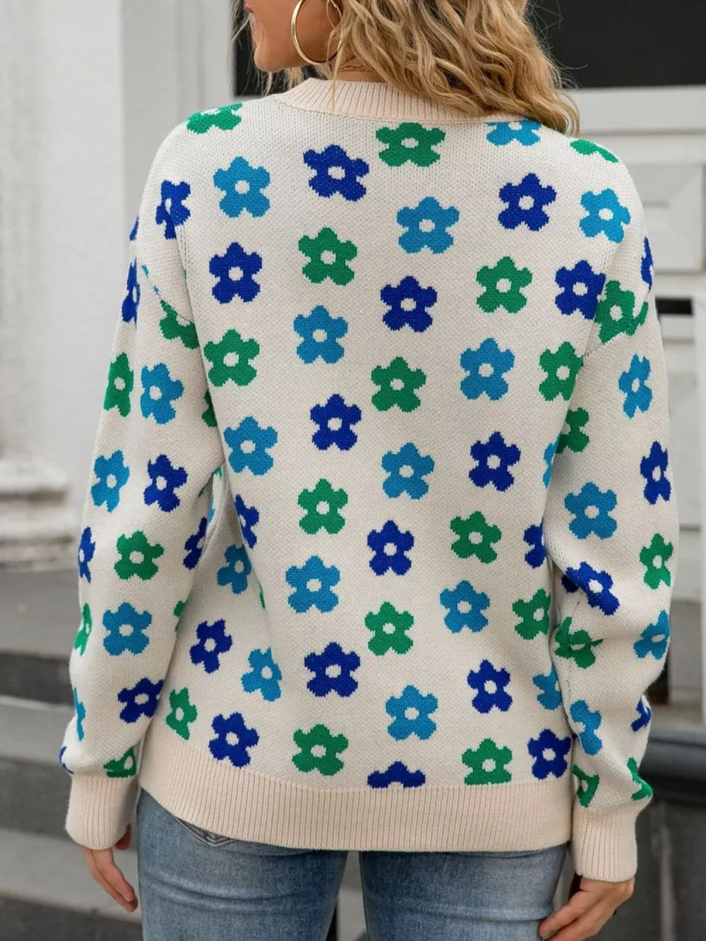 Floral Crew Neck Sweater, image 21