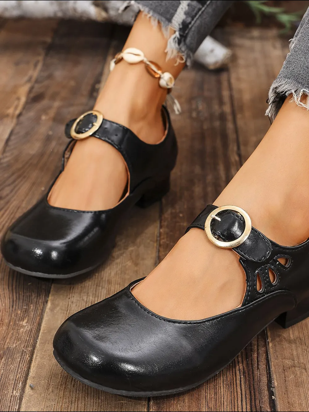 Buckle Strap Mary Jane Loafers, image 11