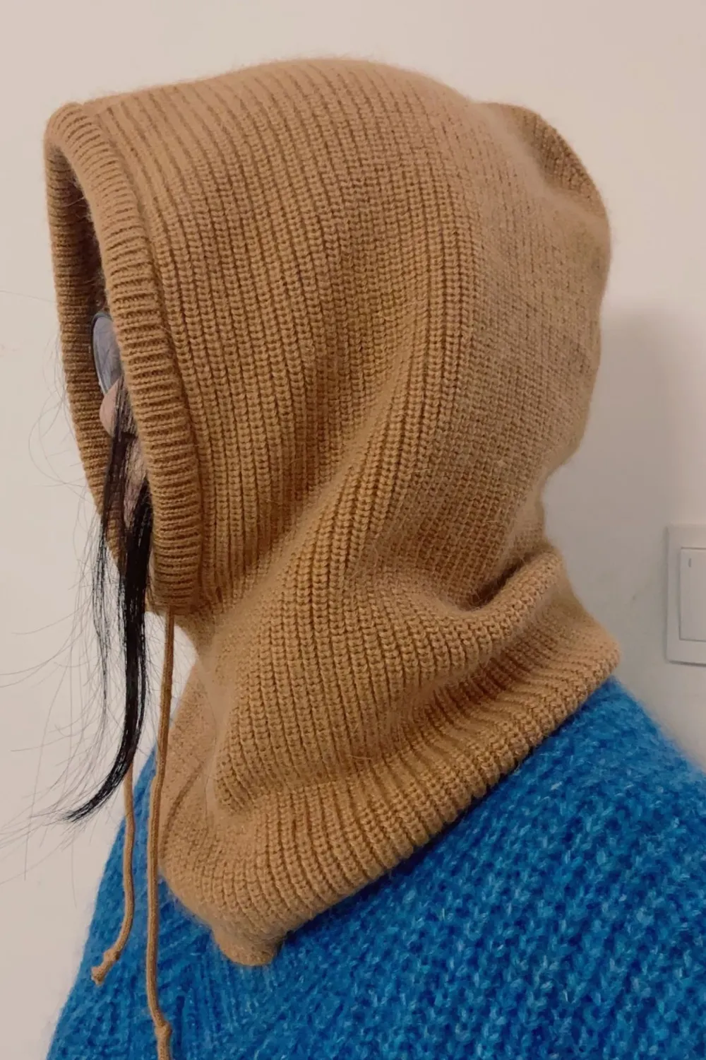 Drawstring Solid Color Thermal Knit Hat, image 10