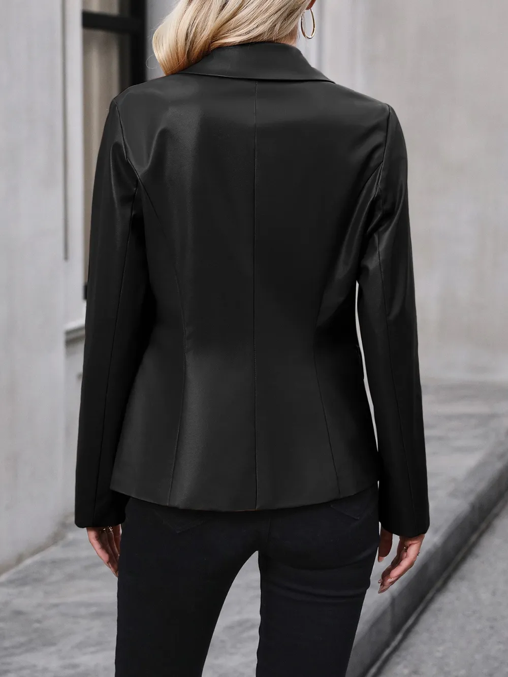 Button Up Collared Neck Blazer, image 6