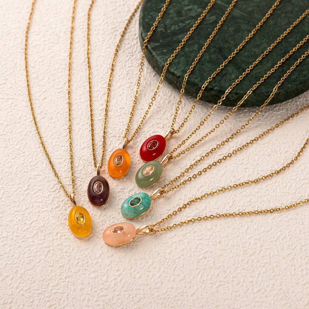 Natural Stone Pendant Necklace, image 6