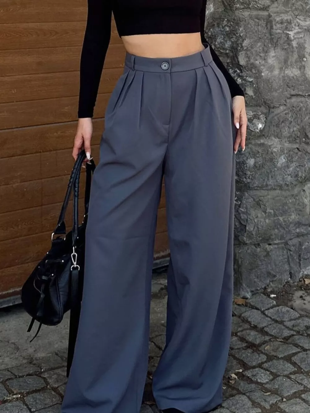 High-Waisted Pleated Wide-Leg Pants, image 15