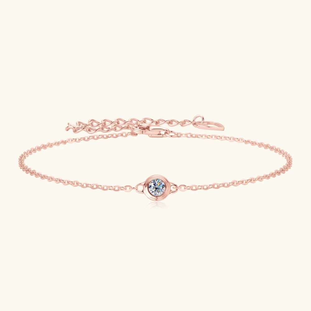 Inlaid Moissanite 925 Sterling Silver Bracelet, image 4