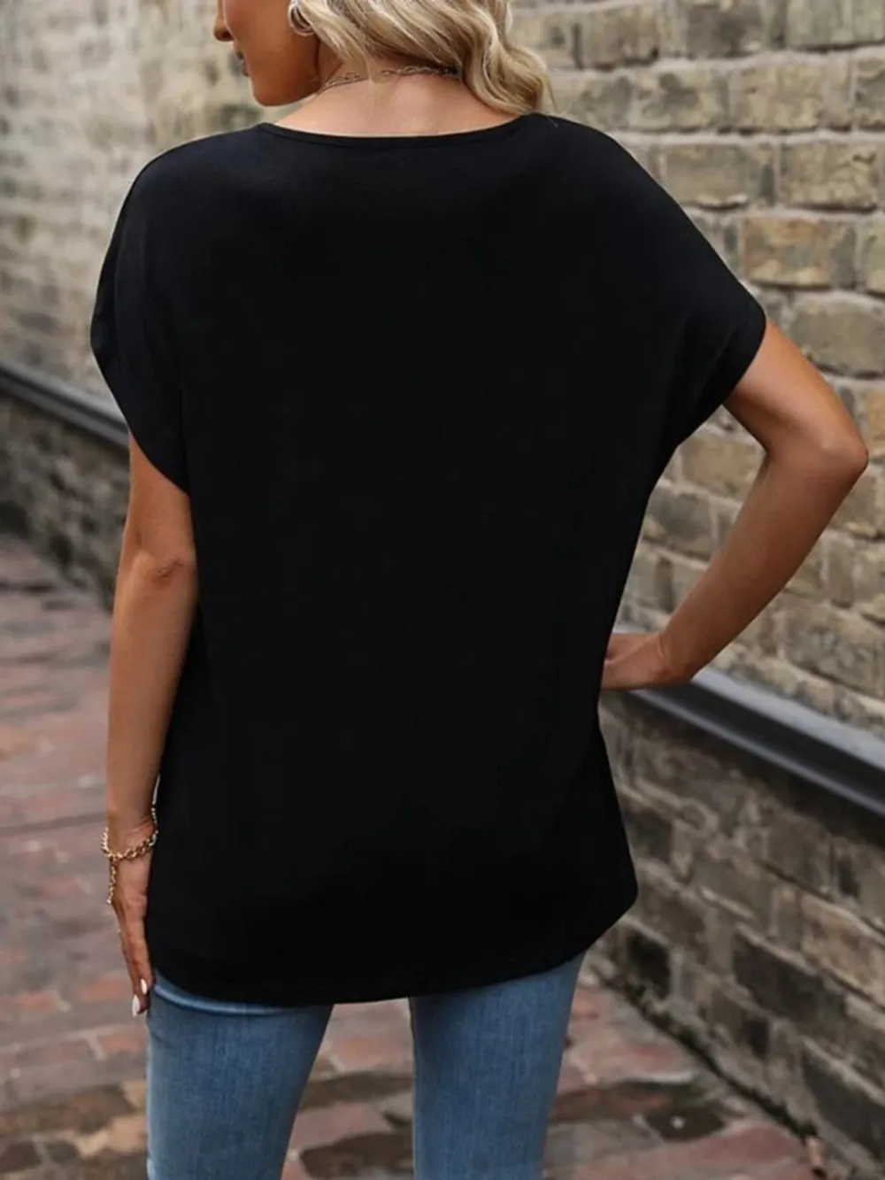 Heathered V-Neck Short Sleeve T-Shirt, image 13