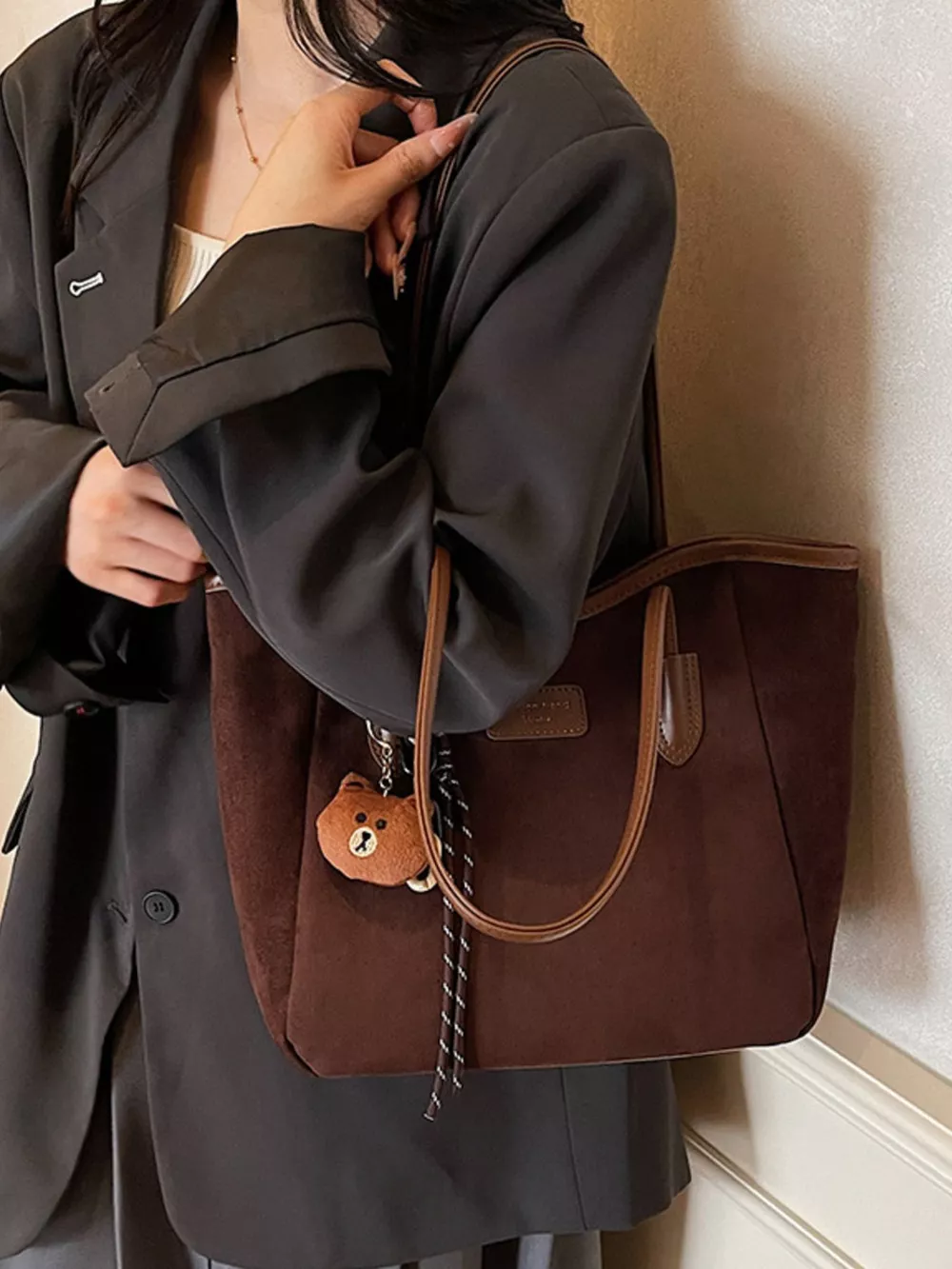 Suede Casual Tote Bag, image 13