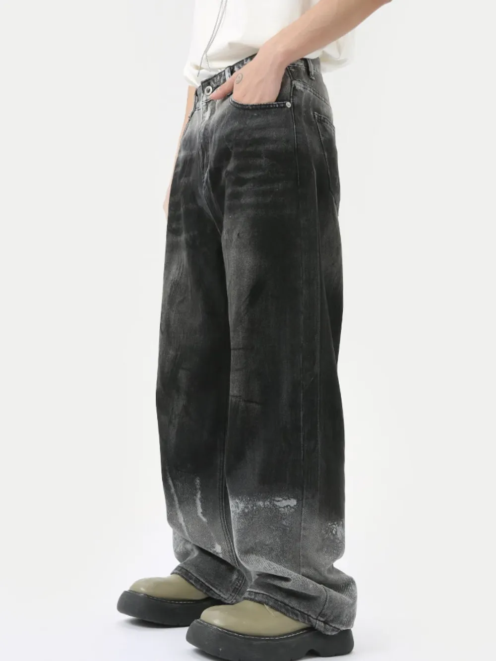 Wide Leg Jeans with Pockets, image 3