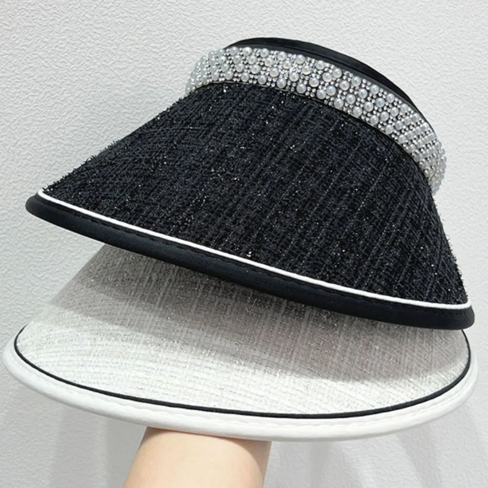 Pearl Detail Sunscreen Hat, image 8