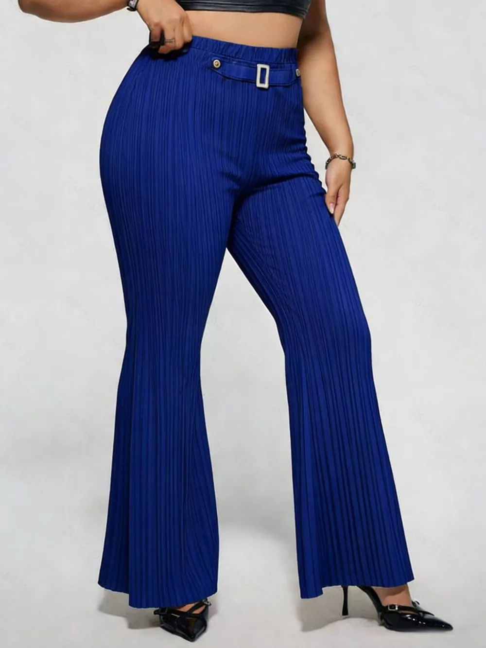 Plus Size High Waist Flare Pants, image 17
