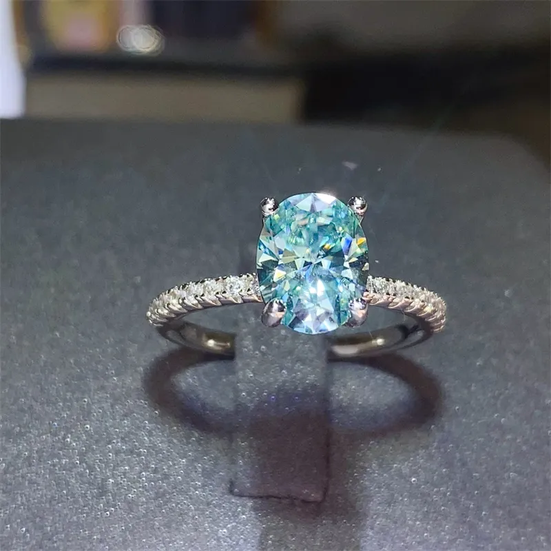 2 Carat Moissanite Zircon 925 Sterling Silver Ring, image 3