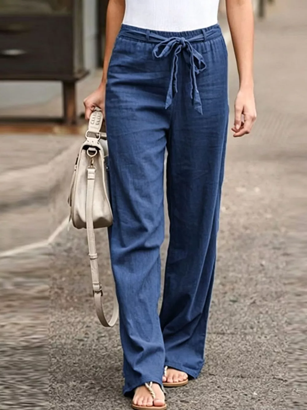 Tied Wide Leg Pants, image 2