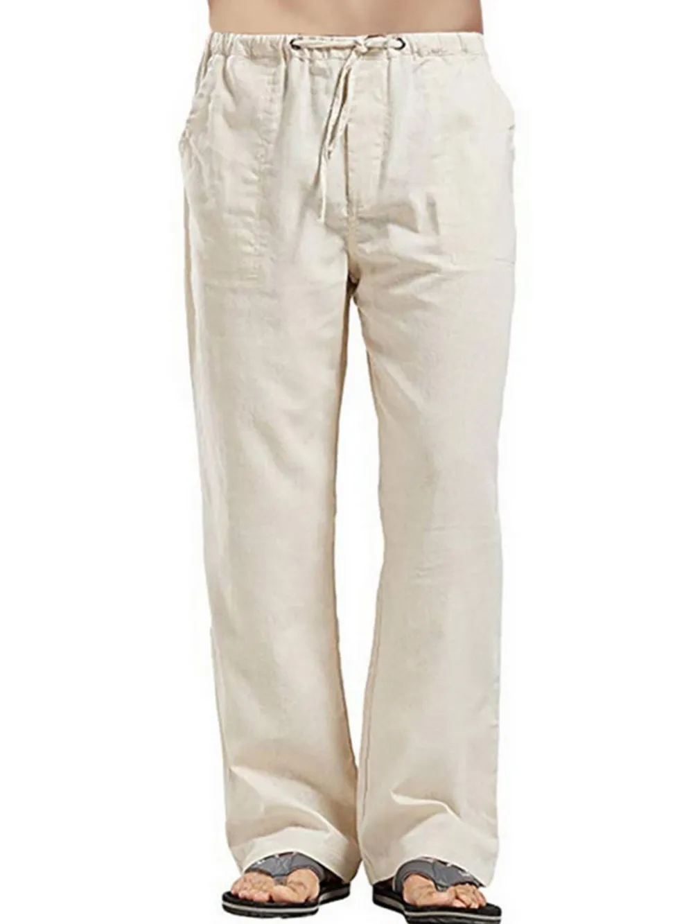 Men's Full Size Drawsting Straight Leg Pants Plus Size, image 4