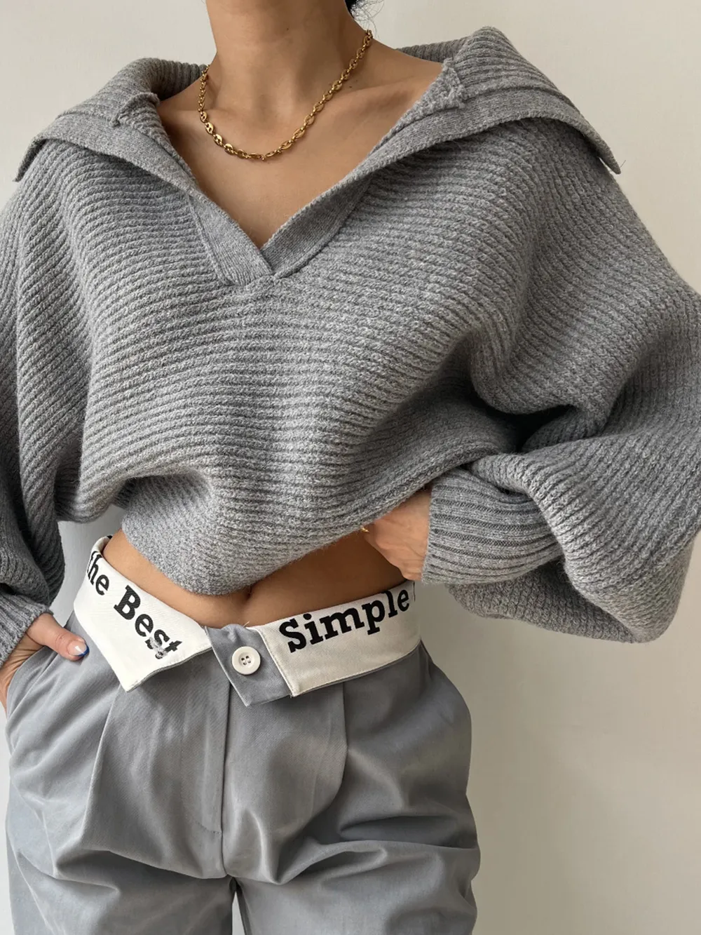 Johnny Collar Long Sleeve Sweater, image 23