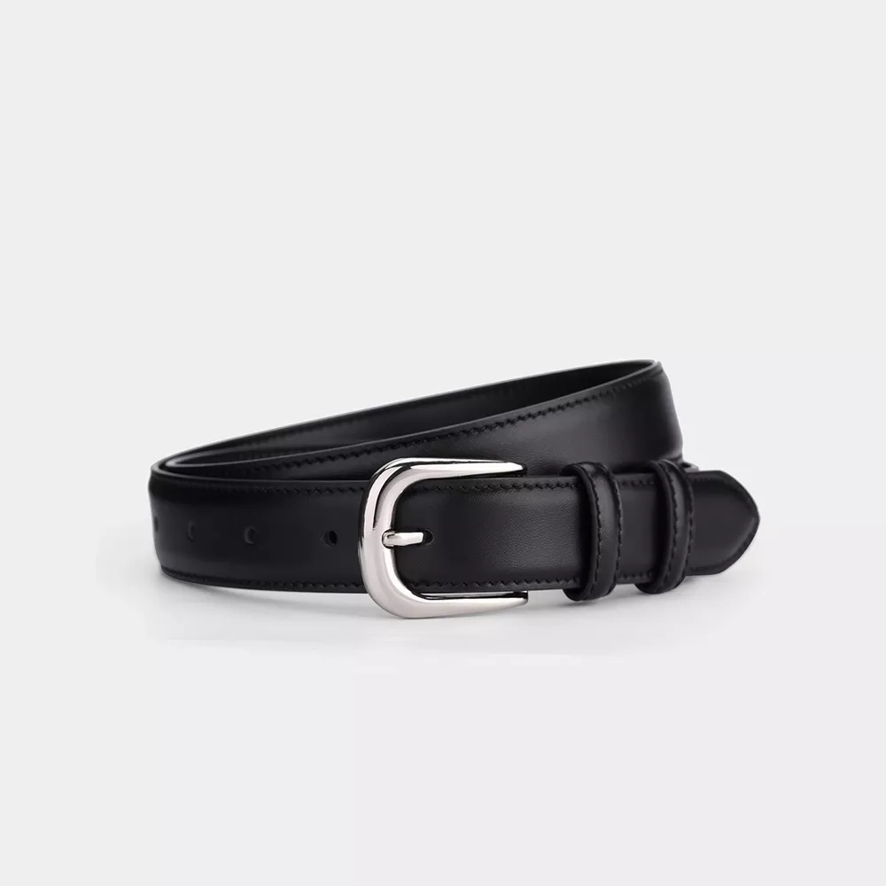 Classic Leather Skinny Belt, image 2
