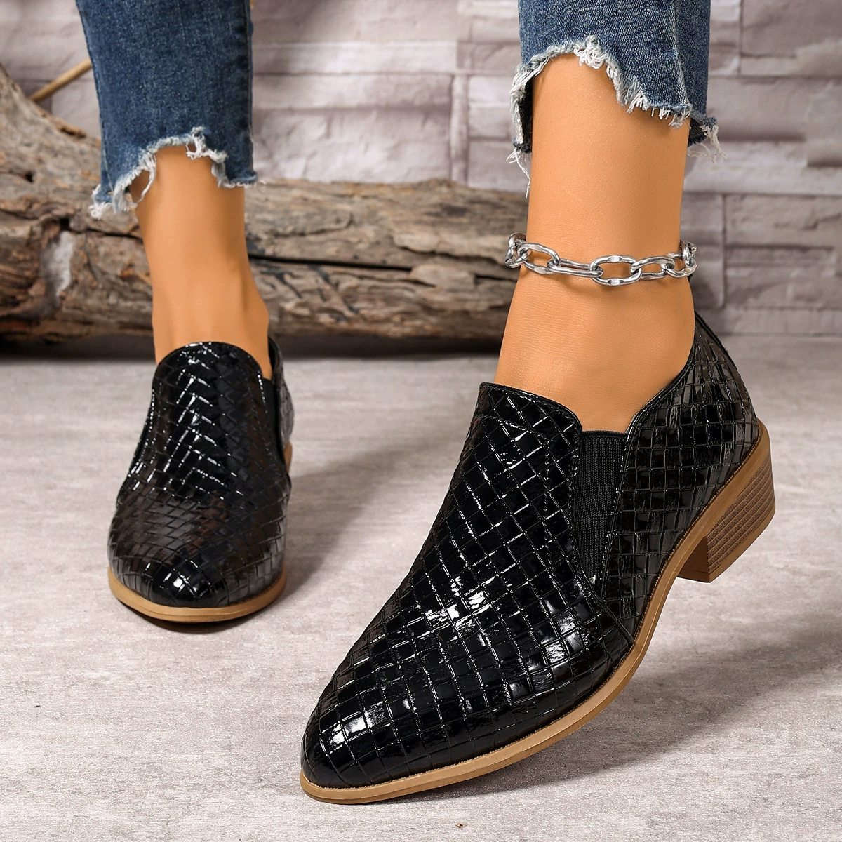 Point Toe Block Heels Ankle Boots, image 4