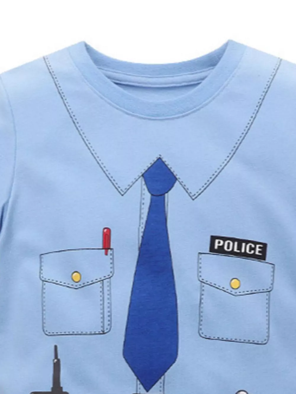 Children's Police Officer Graphic Short Sleeve T-Shirt, image 4