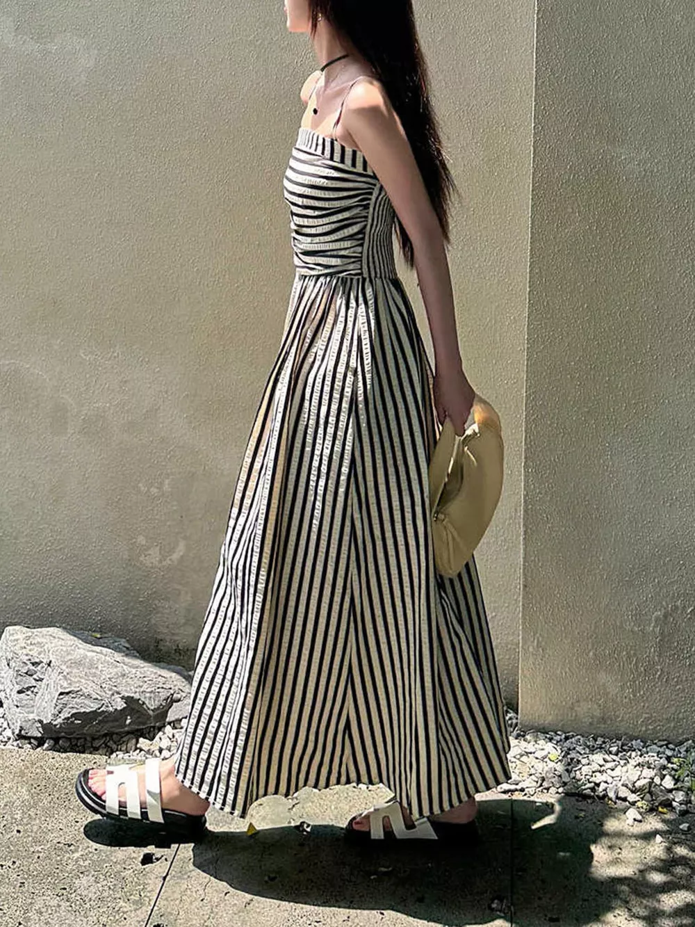 Striped Sleeveless Maxi Dress, image 3