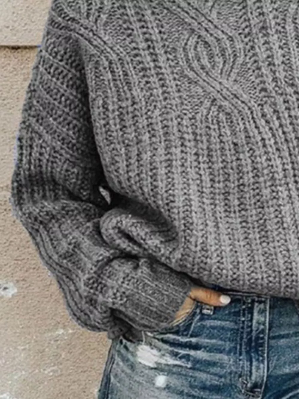 Turtleneck Long Sleeve Sweater, image 2