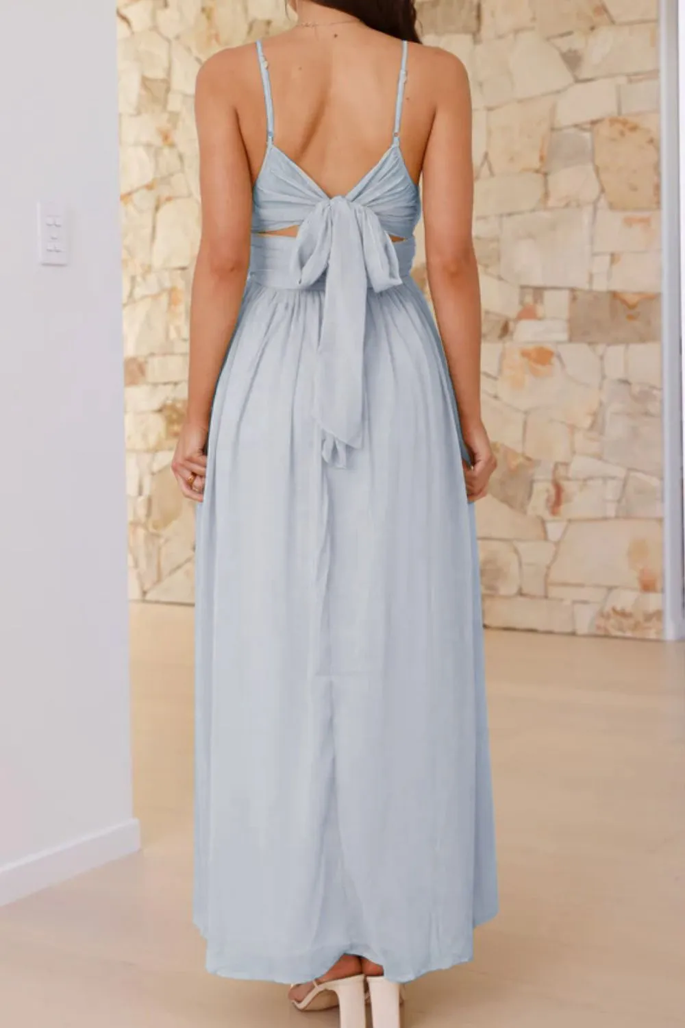 Ruched V-Neck Cami Dress, image 4