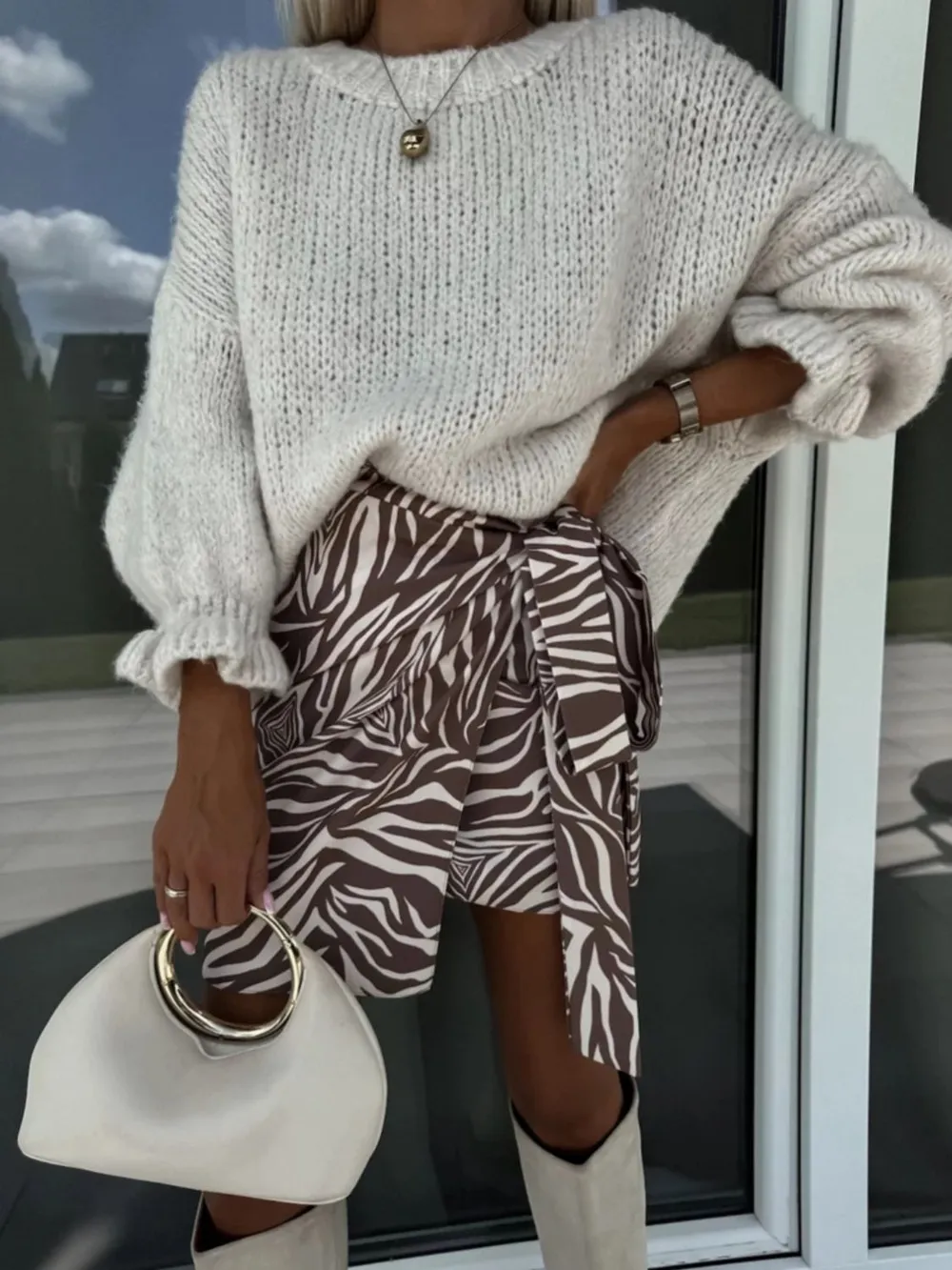 Round Neck Long Sleeve Sweater, image 12