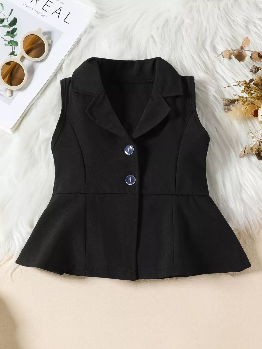 Sleeveless Blazer & Flare Pants Set, image 17