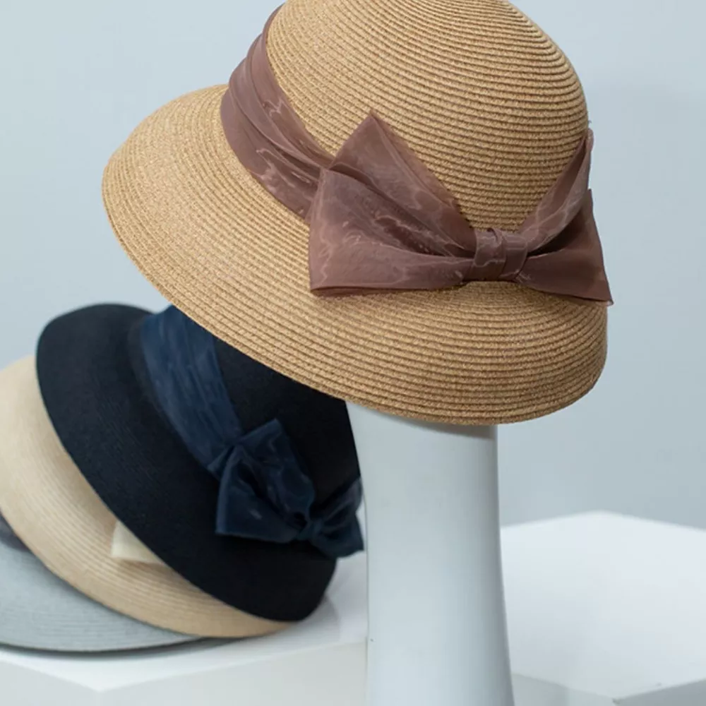 Ribbon Bow Straw Sun Hat, image 2