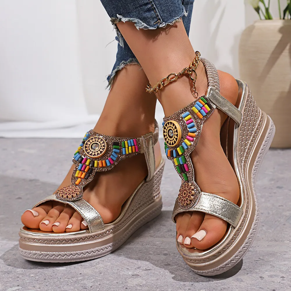 Open Toe Wedge Sandals, image 4