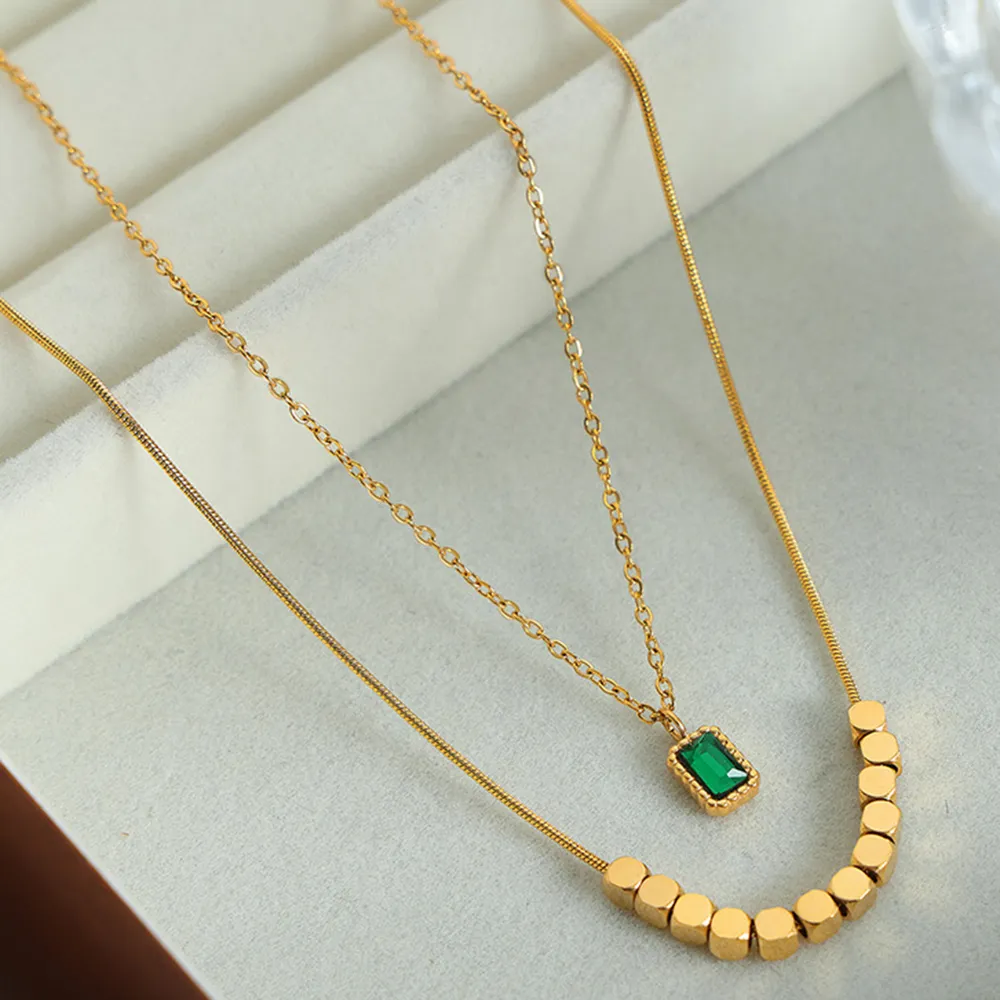 18K Gold-Plated Double-Layered Necklace, image 2