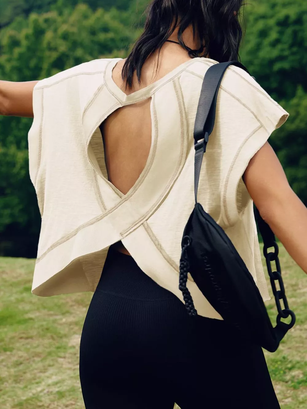 Cutout Back Short Sleeve T-Shirt, image 22