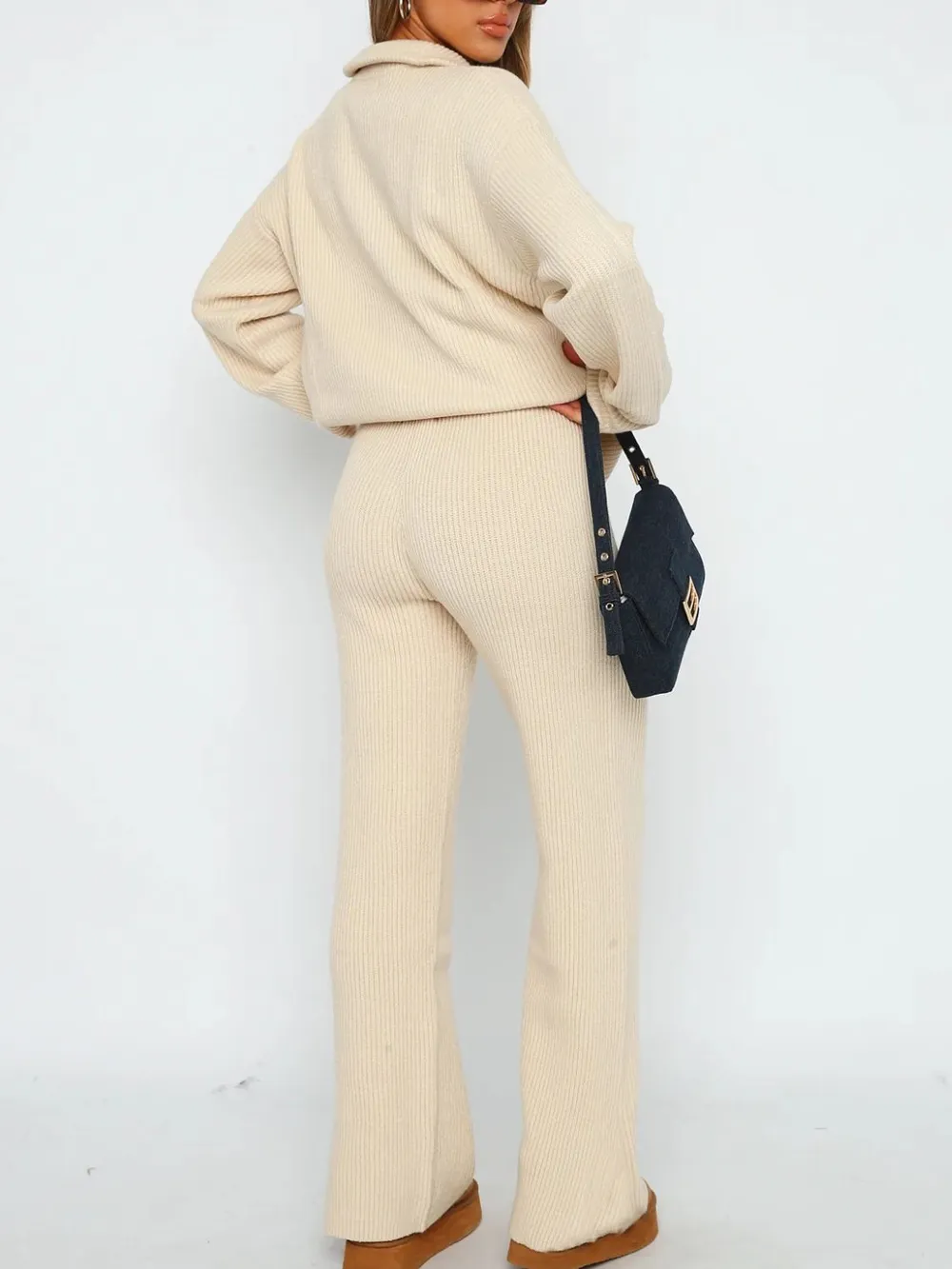 Quarter Zip Long Sleeve Top and Pants Set, image 13