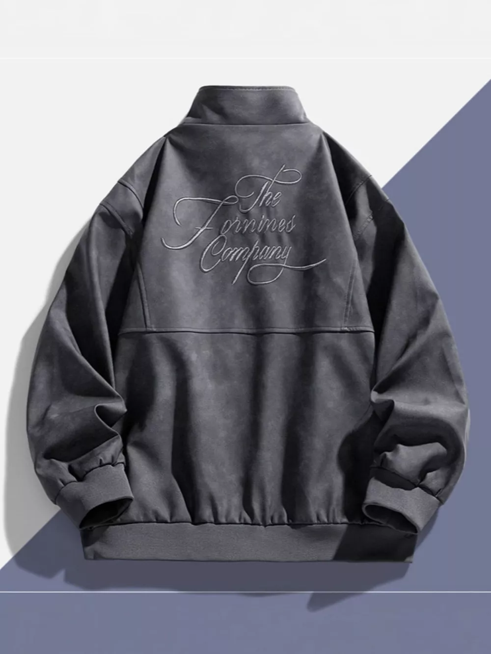 Men's Plus Size Zip Up Long Sleeve Jacket, image 2