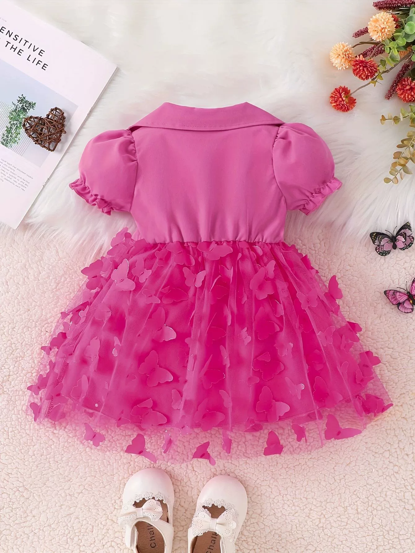 Children's Butterfly Applique Tulle Dress, image 5